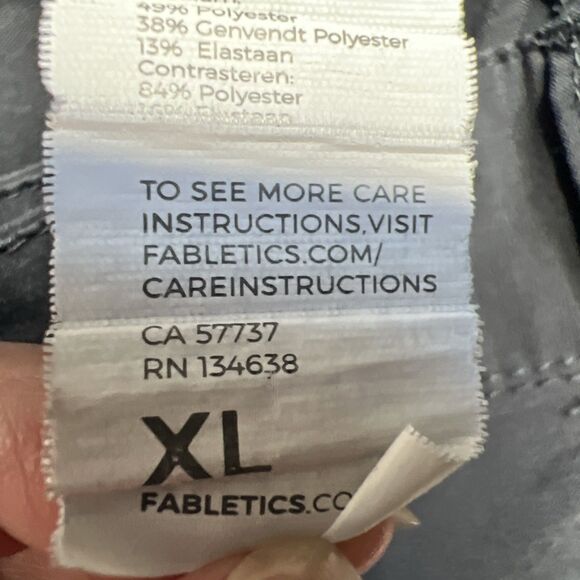 Fabletics Mens Performance Tech Pants Size XL 36X30 Black Stretch Lightweight - Picture 9 of 11